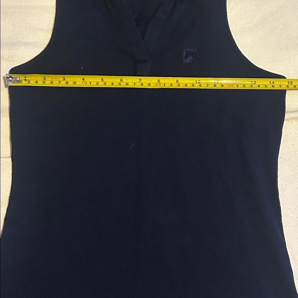 Navy Collared V-Neck Tank Top - Picture 6 of 16